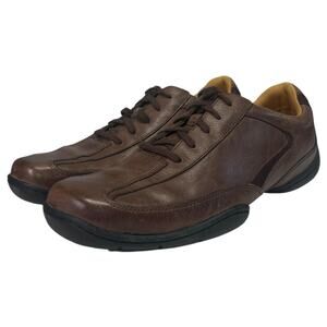 Rockport XCS Shoes Mens 10M Brown Leather Lace Up Walking Comfort DMX Preppy